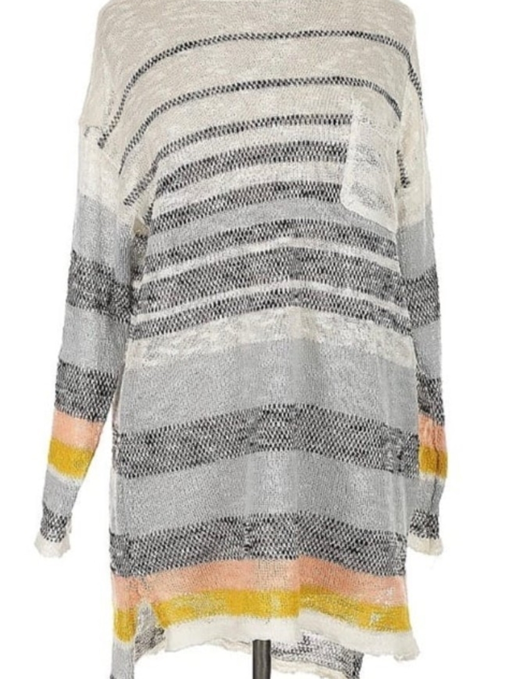 And The Why "Dixon Stripe" Lightweight Cotton Knit Pullover Sweater - Size M/L